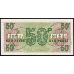 Grande-Bretagne - Billet militaire - Pick M49 - 50 new pence - Série B/1 - 1972 - Etat : NEUF