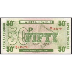 Grande-Bretagne - Billet militaire - Pick M49 - 50 new pence - Série B/1 - 1972 - Etat : NEUF