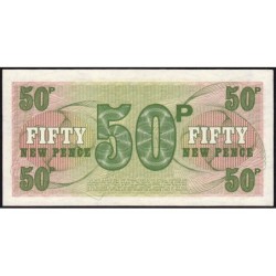 Grande-Bretagne - Billet militaire - Pick M49 - 50 new pence - Série B/1 - 1972 - Etat : NEUF