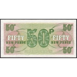 Grande-Bretagne - Billet militaire - Pick M49 - 50 new pence - Série B/1 - 1972 - Etat : NEUF
