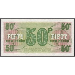 Grande-Bretagne - Billet militaire - Pick M49 - 50 new pence - Série B/2 - 1972 - Etat : NEUF