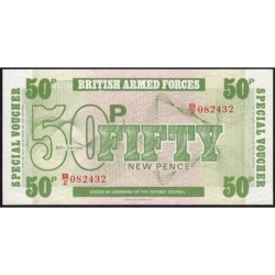 Grande-Bretagne - Billet militaire - Pick M49 - 50 new pence - Série B/2 - 1972 - Etat : NEUF