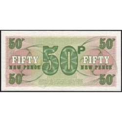 Grande-Bretagne - Billet militaire - Pick M49 - 50 new pence - Série B/2 - 1972 - Etat : NEUF