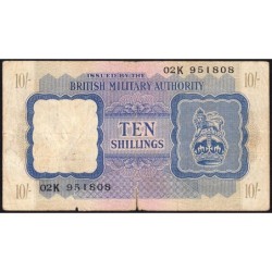 Grande-Bretagne - Billet militaire - Pick M5_2 - 10 shillings - Série 02 K - 1943 - Etat : TB-