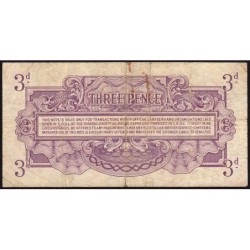 Grande-Bretagne - Billet militaire - Pick M9a - 3 pence - Sans série - 1946/1947 - Etat : TB-