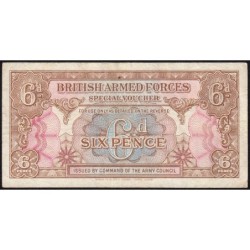 Grande-Bretagne - Billet militaire - Pick M10a - 6 pence - Sans série - 1946/1947 - Etat : TB+