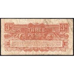 Grande-Bretagne - Billet militaire - Pick M16a - 3 pence - Sans série - 1948 - Etat : B