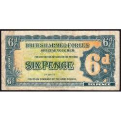 Grande-Bretagne - Billet militaire - Pick M17a - 6 pence - Sans série - 1948 - Etat : TB
