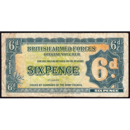 Grande-Bretagne - Billet militaire - Pick M17a - 6 pence - Sans série - 1948 - Etat : TB