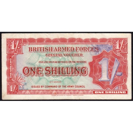 Grande-Bretagne - Billet militaire - Pick M18a - 1 shilling - Sans série - 1948 - Etat : TTB