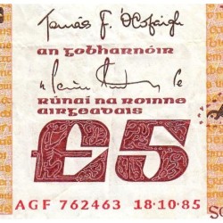 Irlande - Pick 71d - 5 pounds - Série AGF - 18/10/1985 - Etat : TTB-