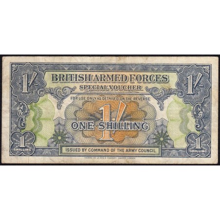 Grande-Bretagne - Billet militaire - Pick M11a - 1 shilling - Sans série - 1946/1947 - Etat : TB