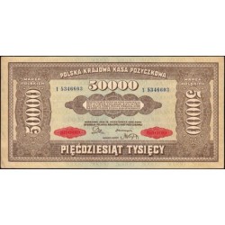 Pologne - Pick 33 - 50'000 marek - Série I - 10/10/1922 - Etat : SUP