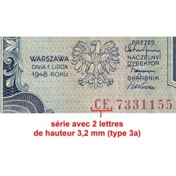 Pologne - Pick 137_3a1 - 20 zlotych - Série CE - 01/07/1948 - Etat : TB