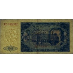 Pologne - Pick 137_3b1 - 20 zlotych - Série EC - 01/07/1948 - Etat : SUP