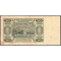 Pologne - Pick 138_3a - 50 zlotych - Série AY - 01/07/1948 - Etat : TB
