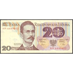 Pologne - Pick 149b - 20 zlotych - Série AM - 01/06/1982 - Etat : pr.NEUF