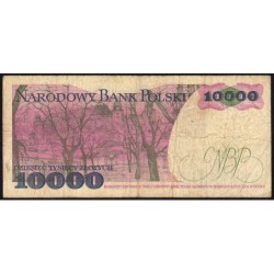 Pologne - Pick 151b_2 - 10'000 zlotych - Série BM - 01/12/1988 - Etat : B+