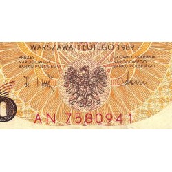 Pologne - Pick 152a_2 - 20'000 zlotych - Série AN - 01/02/1989 - Etat : TB