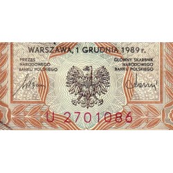 Pologne - Pick 153a_1 - 50'000 zlotych - Série U - 01/12/1989 - Etat : TB-