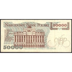 Pologne - Pick 153a_2 - 50'000 zlotych - Série AC - 01/12/1989 - Etat : TTB-