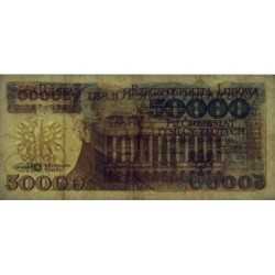 Pologne - Pick 153a_2 - 50'000 zlotych - Série AC - 01/12/1989 - Etat : TTB-