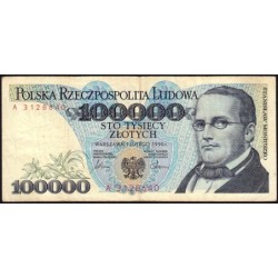 Pologne - Pick 154a_1 - 100'000 zlotych - Série A - 01/02/1990 - Etat : TB
