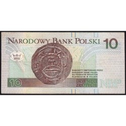 Pologne - Pick 173a_1 - 10 zlotych - Série AD - 25/03/1994 - Etat : TTB-