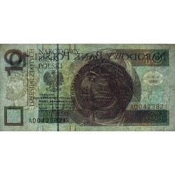 Pologne - Pick 173a_1 - 10 zlotych - Série AD - 25/03/1994 - Etat : TTB-