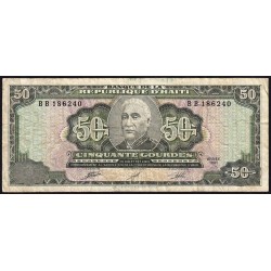 Haïti - Pick 257a_1 - 50 gourdes - Série BB - 1991 - Etat : TB-