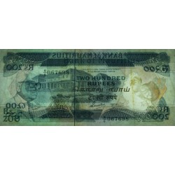 Maurice (île) - Pick 39b - 200 rupees - Série A/6 - 1985 - Etat : TB+