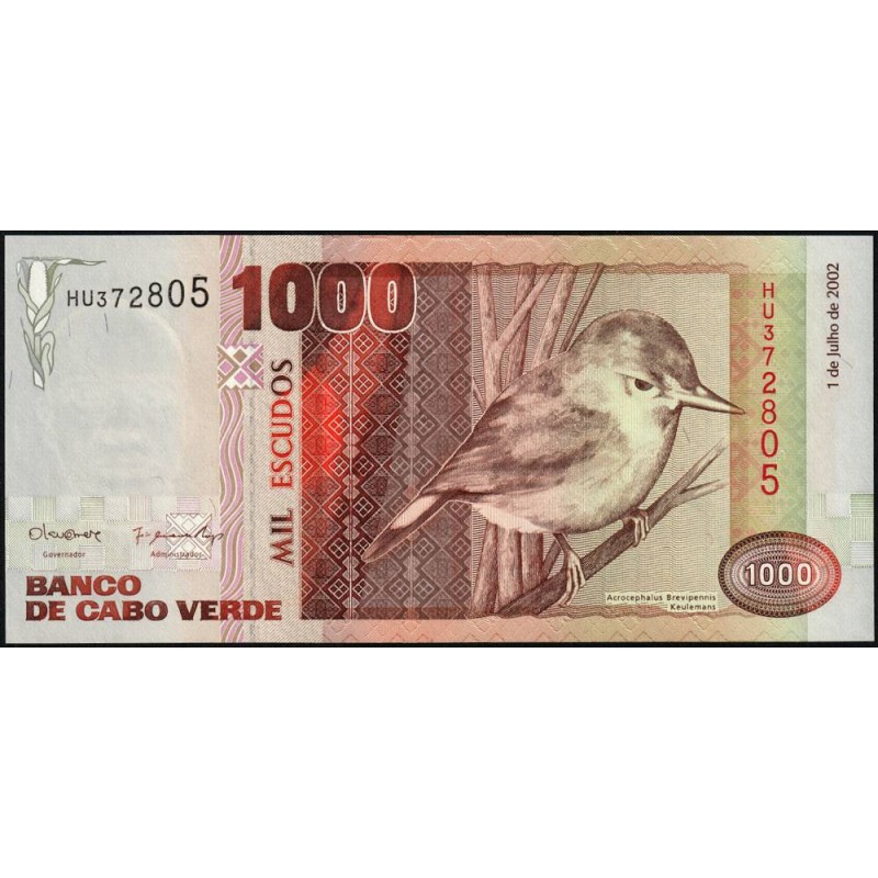 Cap-Vert - Pick 65b - 1'000 escudos - Série HU - 01/07/2002 - Etat : NEUF