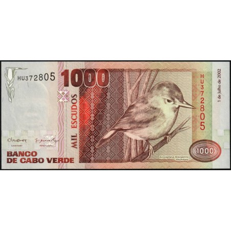 Cap-Vert - Pick 65b - 1'000 escudos - Série HU - 01/07/2002 - Etat : NEUF