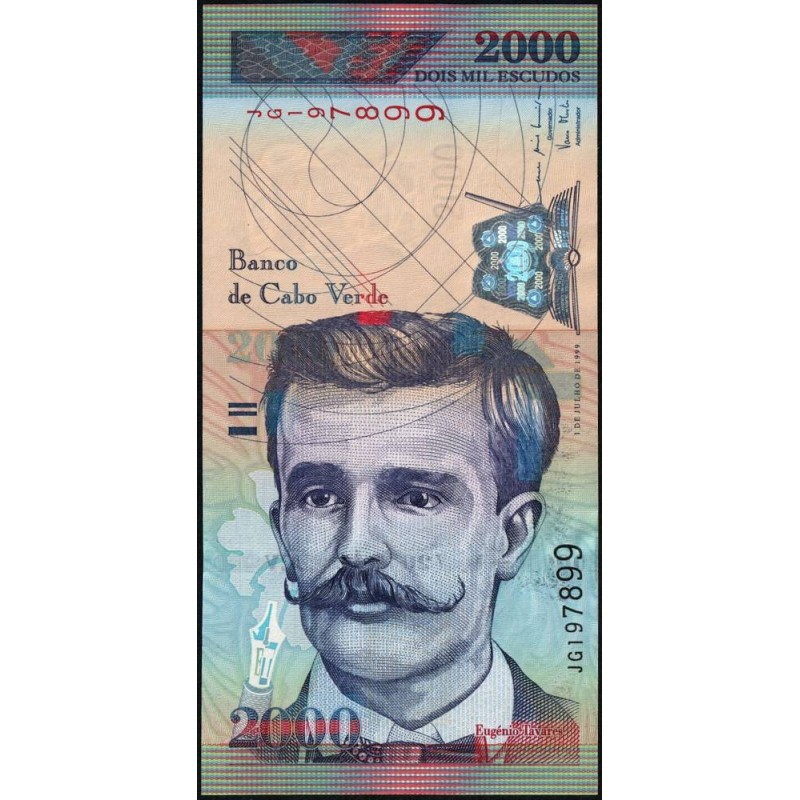 Cap-Vert - Pick 66a - 2'000 escudos - Série JG - 01/07/1999 - Etat : NEUF