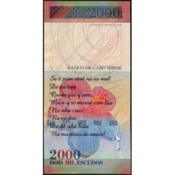Cap-Vert - Pick 66a - 2'000 escudos - Série JG - 01/07/1999 - Etat : NEUF