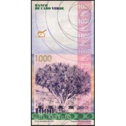 Cap-Vert - Pick 70a - 1'000 escudos - Série HE - 25/09/2007 - Etat : NEUF