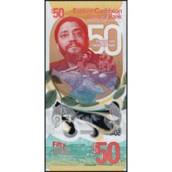 Etats de l'Est des Caraïbes - Pick 62 -50 dollars - Série AA - 2024 - Polymère comm. - Etat : NEUF