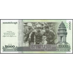 Cambodge - Pick 64 - 2'000 riels - Série ក៣ - 2013 - Commémoratif - Etat : NEUF