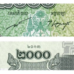 Cambodge - Pick 64 - 2'000 riels - Série ក៣ - 2013 - Commémoratif - Etat : NEUF