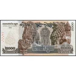 Cambodge - Pick 67A - 2'000 riels - Série ក២ - 2022 - Etat : NEUF