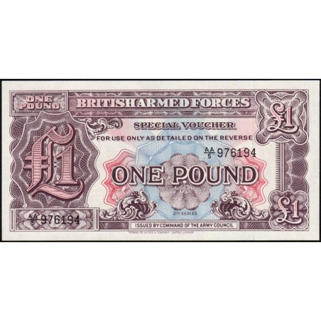 Grande-Bretagne - Billet militaire - Pick M22a - 1 pound - Série AA/5 - 1948 - Etat : NEUF