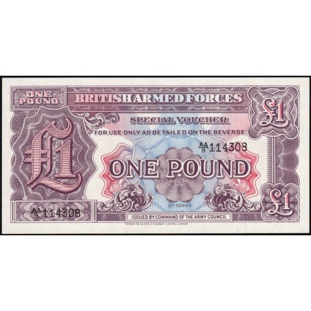 Grande-Bretagne - Billet militaire - Pick M22a - 1 pound - Série AA/9 - 1948 - Etat : NEUF
