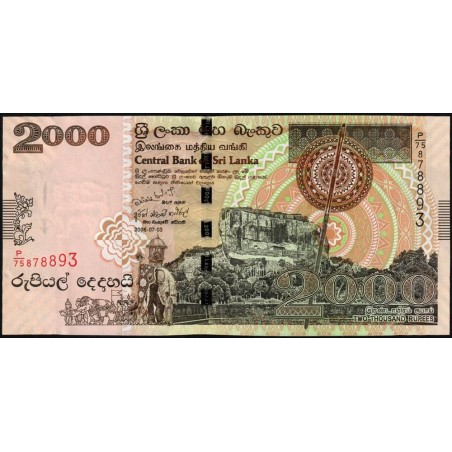 Sri-Lanka - Pick 121b - 1'000 rupees - Série P/75 - 03/07/2006 - Etat : NEUF