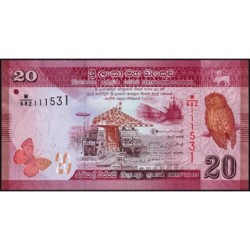 Sri-Lanka - Pick 123h - 20 rupees - Série W/682 - 15/09/2021 - Etat : NEUF