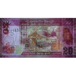 Sri-Lanka - Pick 123h - 20 rupees - Série W/682 - 15/09/2021 - Etat : NEUF