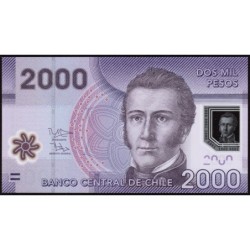 Chili - Pick 162d - 2'000 pesos - Série EH - 2014 - Polymère - Etat : NEUF