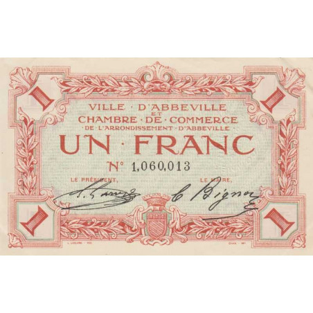 Abbeville - Pirot 1-3 - 1 franc - Sans date - Etat : SPL