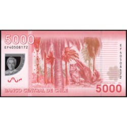Chili - Pick 163e - 5'000 pesos - Série EF - 2014 - Polymère - Etat : NEUF
