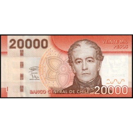 Chili - Pick 165k - 20'000 pesos - Série DJ - 2020 - Etat : NEUF