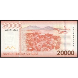 Chili - Pick 165k - 20'000 pesos - Série DJ - 2020 - Etat : NEUF